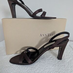 Ann Taylor Dark Brown Strappy Heels